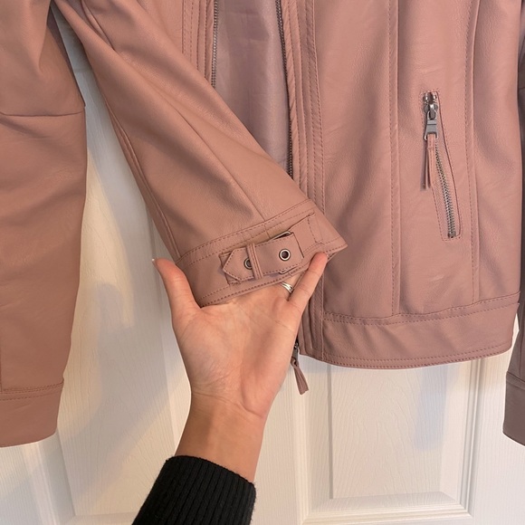 Blush Pink Leather Jacket - Picture 3 of 5